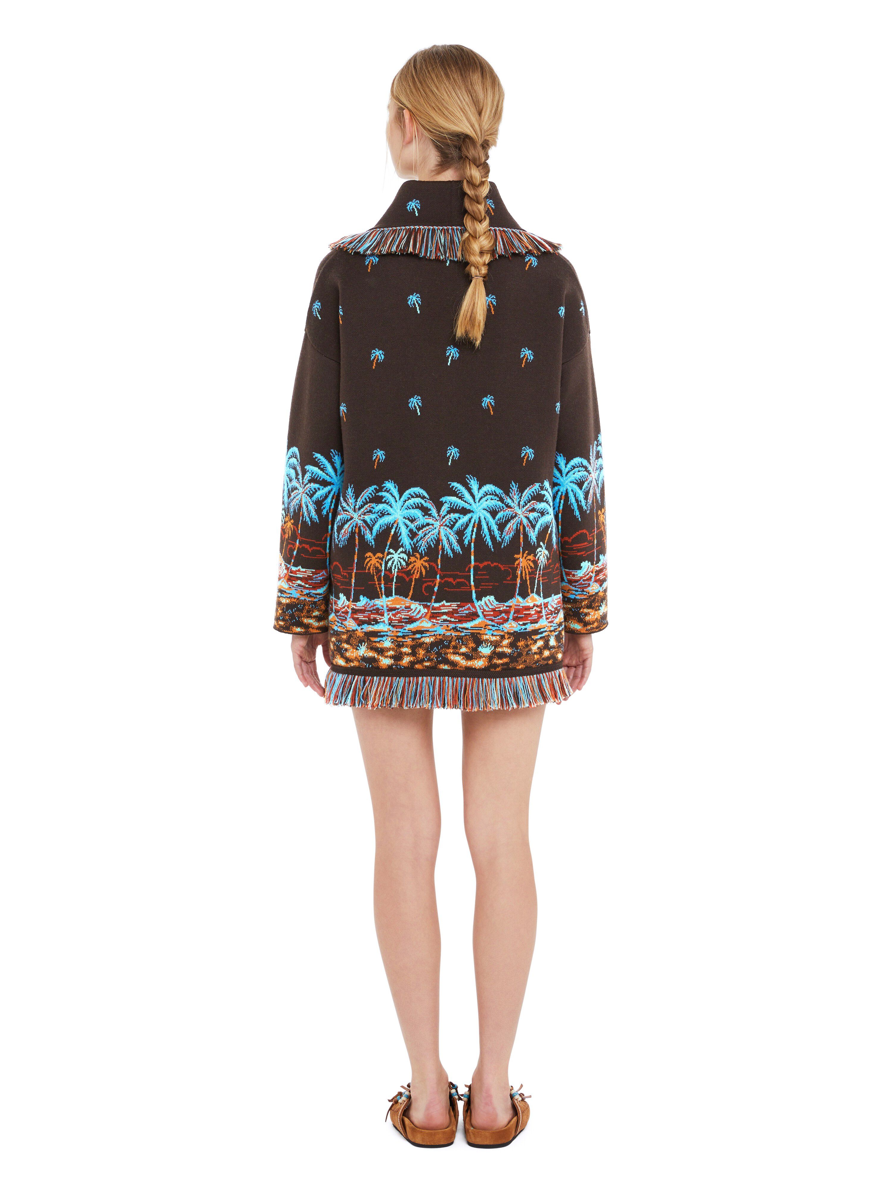 Alanui The Tale Of Hawaiian Cardigan Coffee-Linseed LWHB064R25KNI002