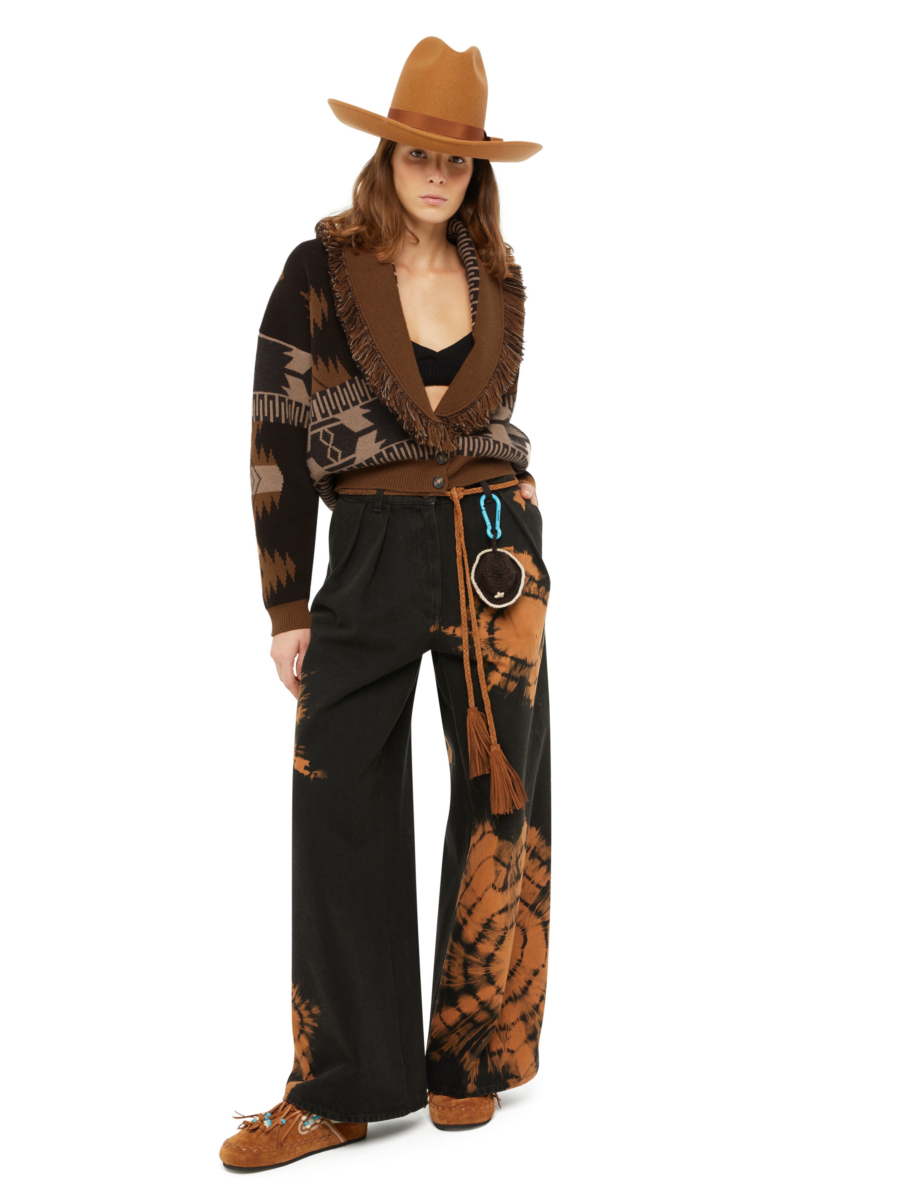 Alanui Icon Jacquard Cardi-Bomber Coffee-Dakar LWHB026E24KNI002