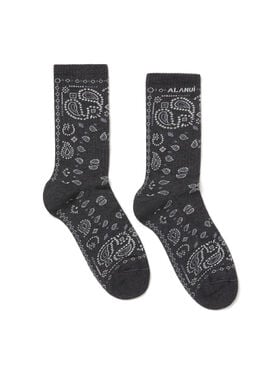 Alanui Bandana Socks Black-Multicolor LMRA004E25KNI001