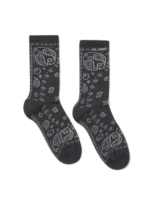 Alanui Bandana Socks Black-Multicolor LMRA004E25KNI001