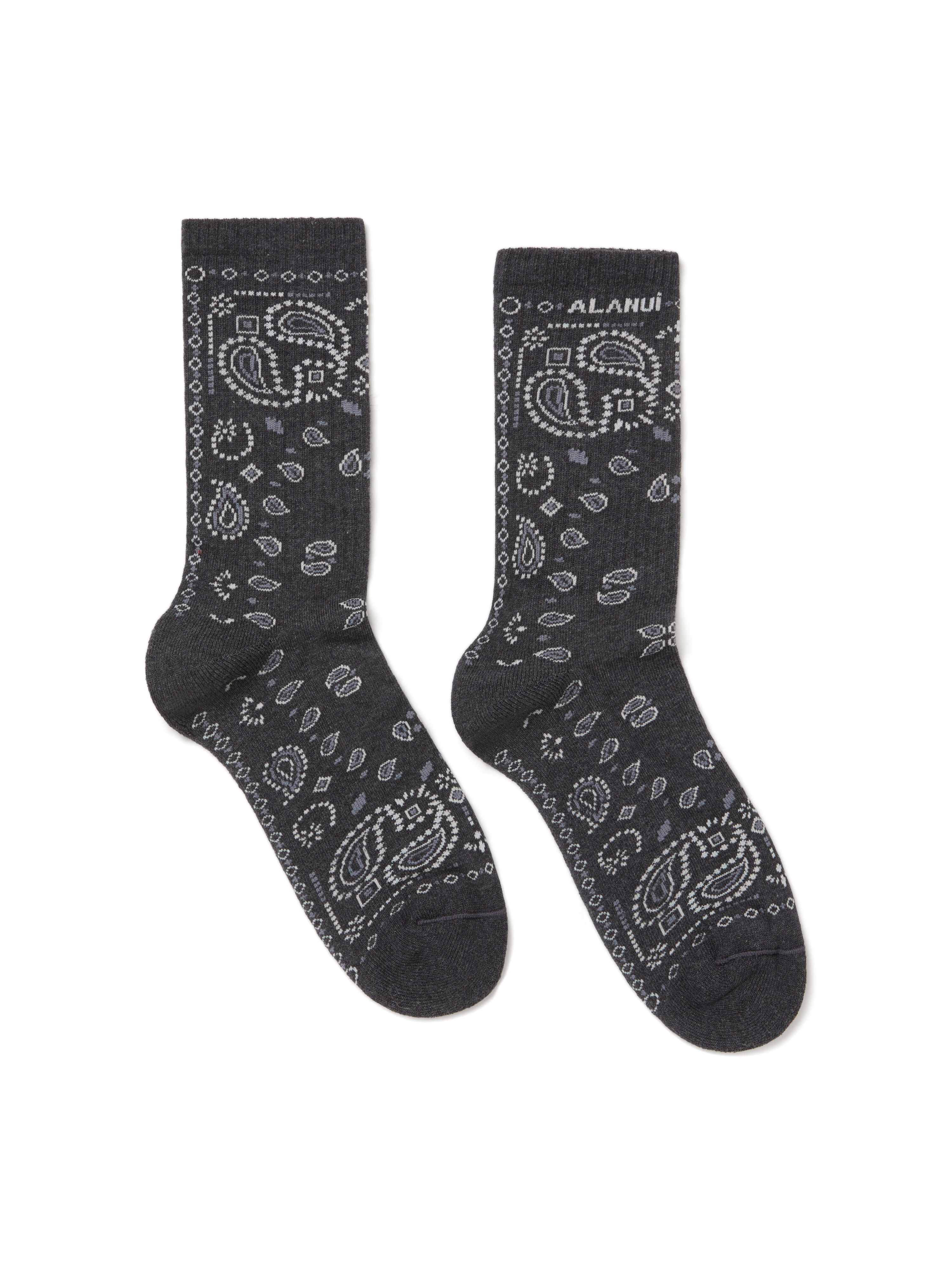 Alanui Bandana Socks Black-Multicolor LMRA004E25KNI001