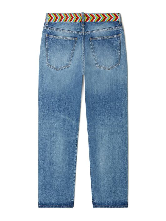 Alanui Memories Of The Savannah Denim Pants Medium Wash Blue Denim LWYA019R25DEN001