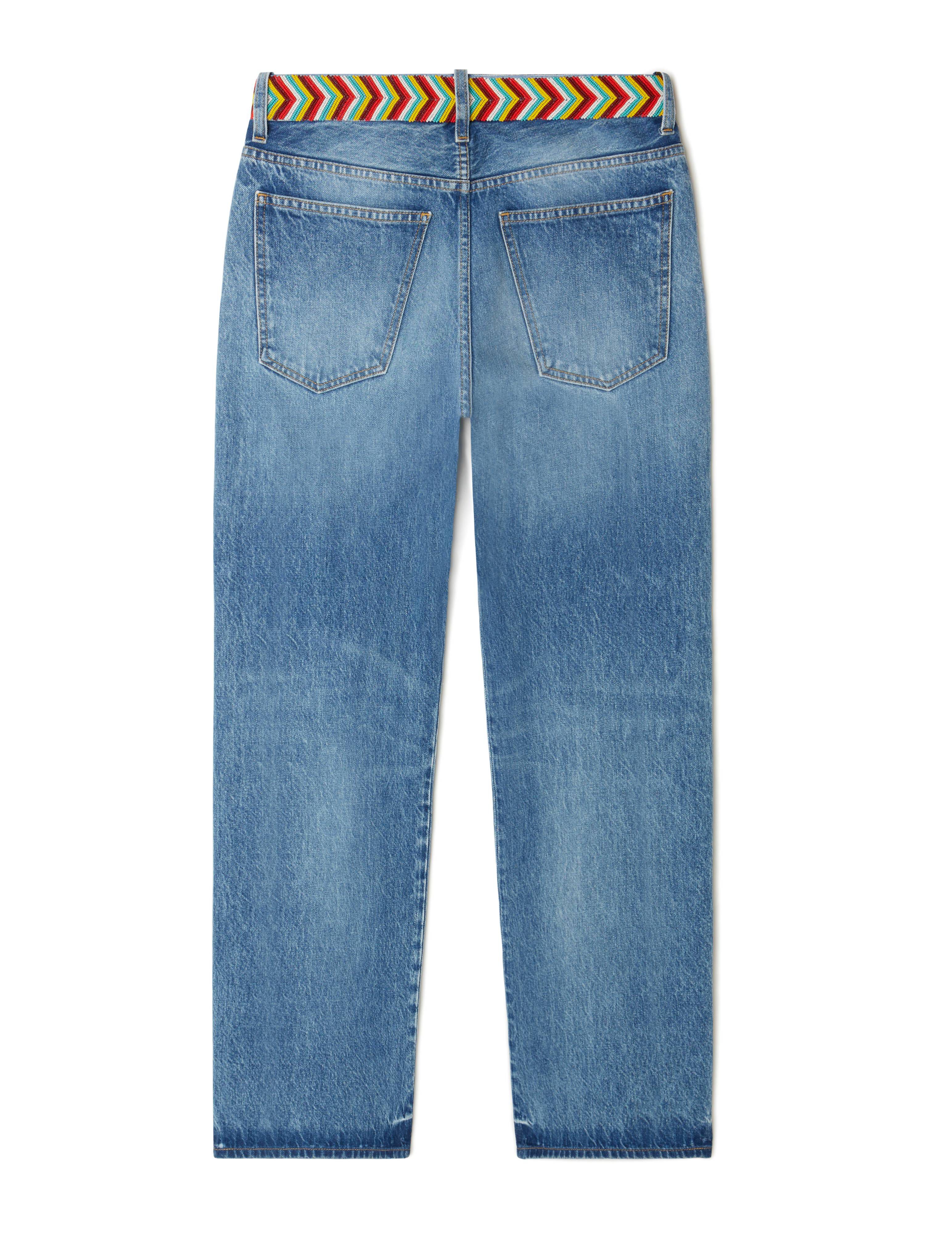 Alanui Memories Of The Savannah Denim Pants Medium Wash Blue Denim LWYA019R25DEN001