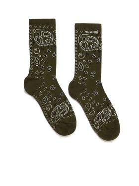 Alanui Bandana Socks Ivy Multicolor LMRA004F23KNI001