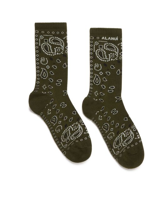 Alanui Bandana Socks Ivy Multicolor LMRA004F23KNI001