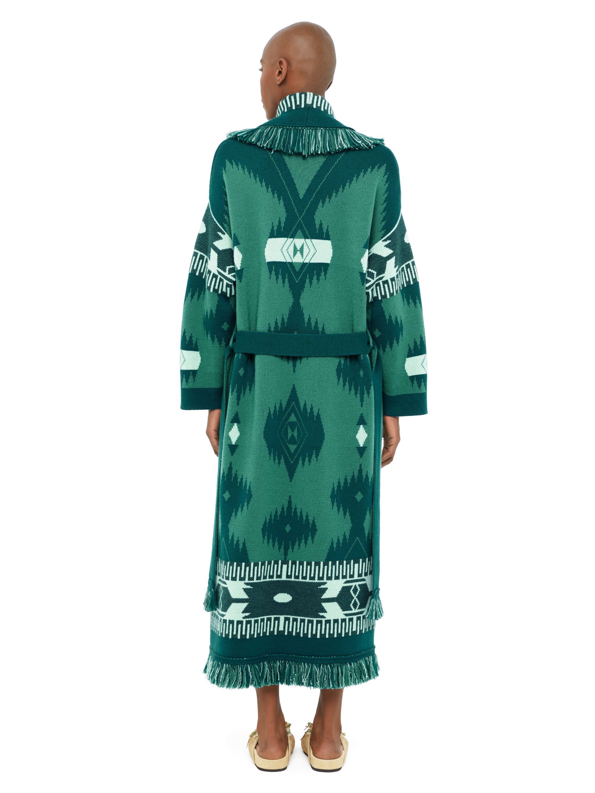 Alanui Icon Jacquard Coat Dollaro-Grotto LWHQ003E24KNI002