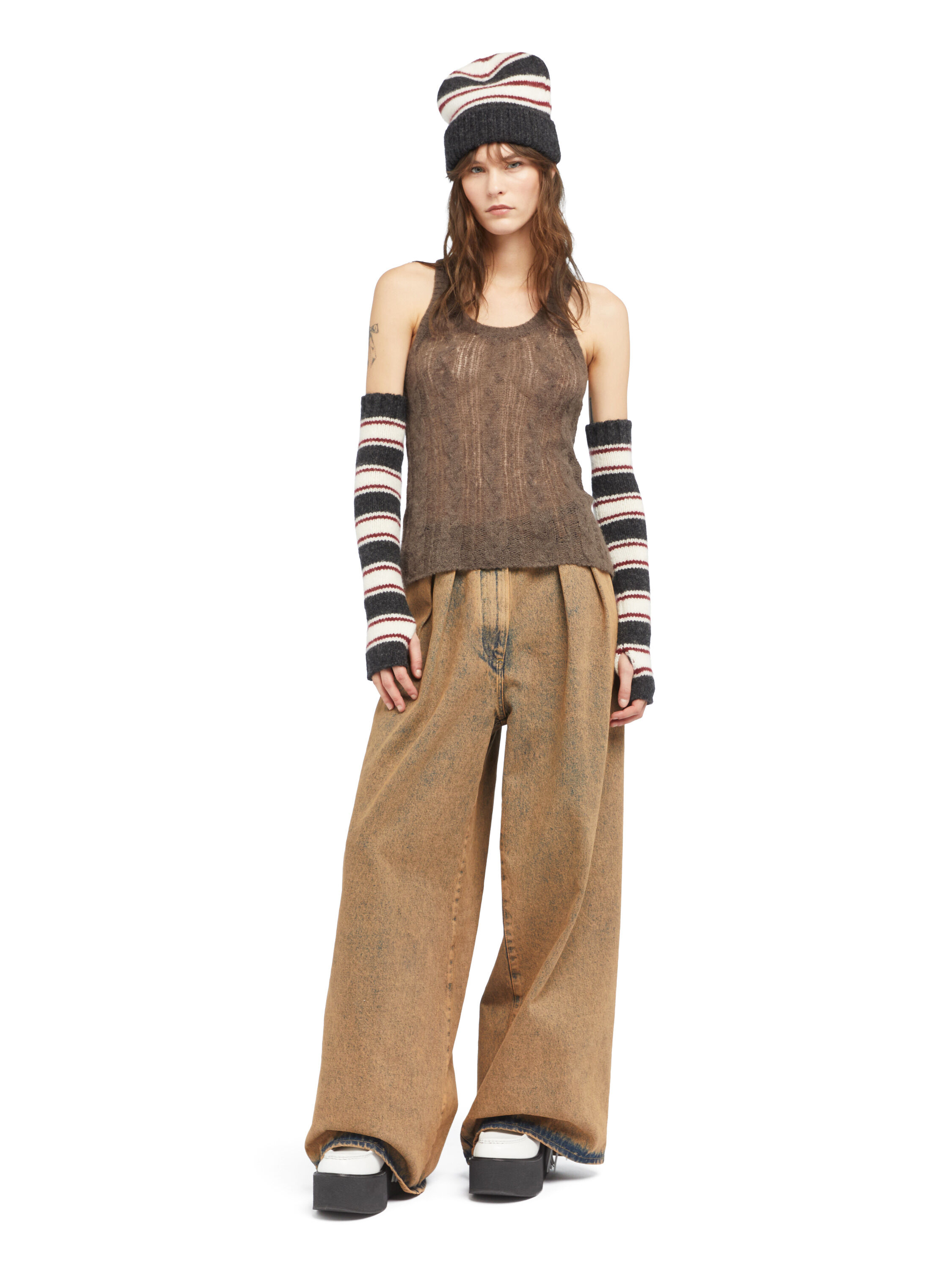 Alanui Desert Drift Tank Top Dark Dust LWHT005E25KNI001