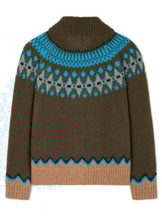 Alanui Sweet Winter Jacket Oliva-Multicolor LWHQ01DE25KNI001 Alanui Sweet Winter Jacket Oliva-Multicolor LWHQ01DE25KNI001