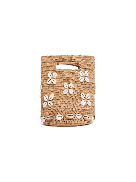 Alanui Ocean Dream Mini Bucket Bag Natural LWMY004R25MAT001