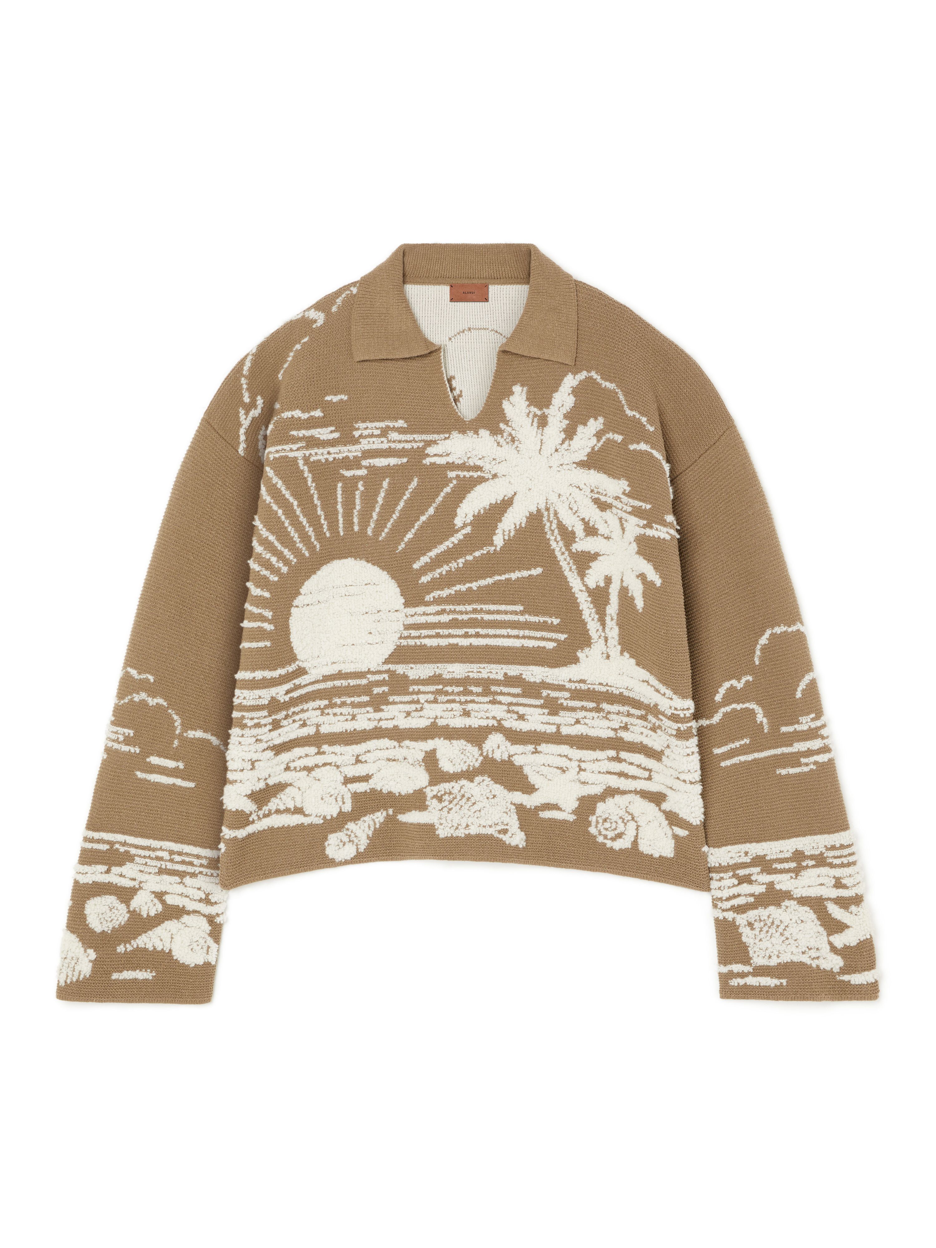Alanui Beyond The Horizons Polo Khaki-White LWHV002R25KNI004