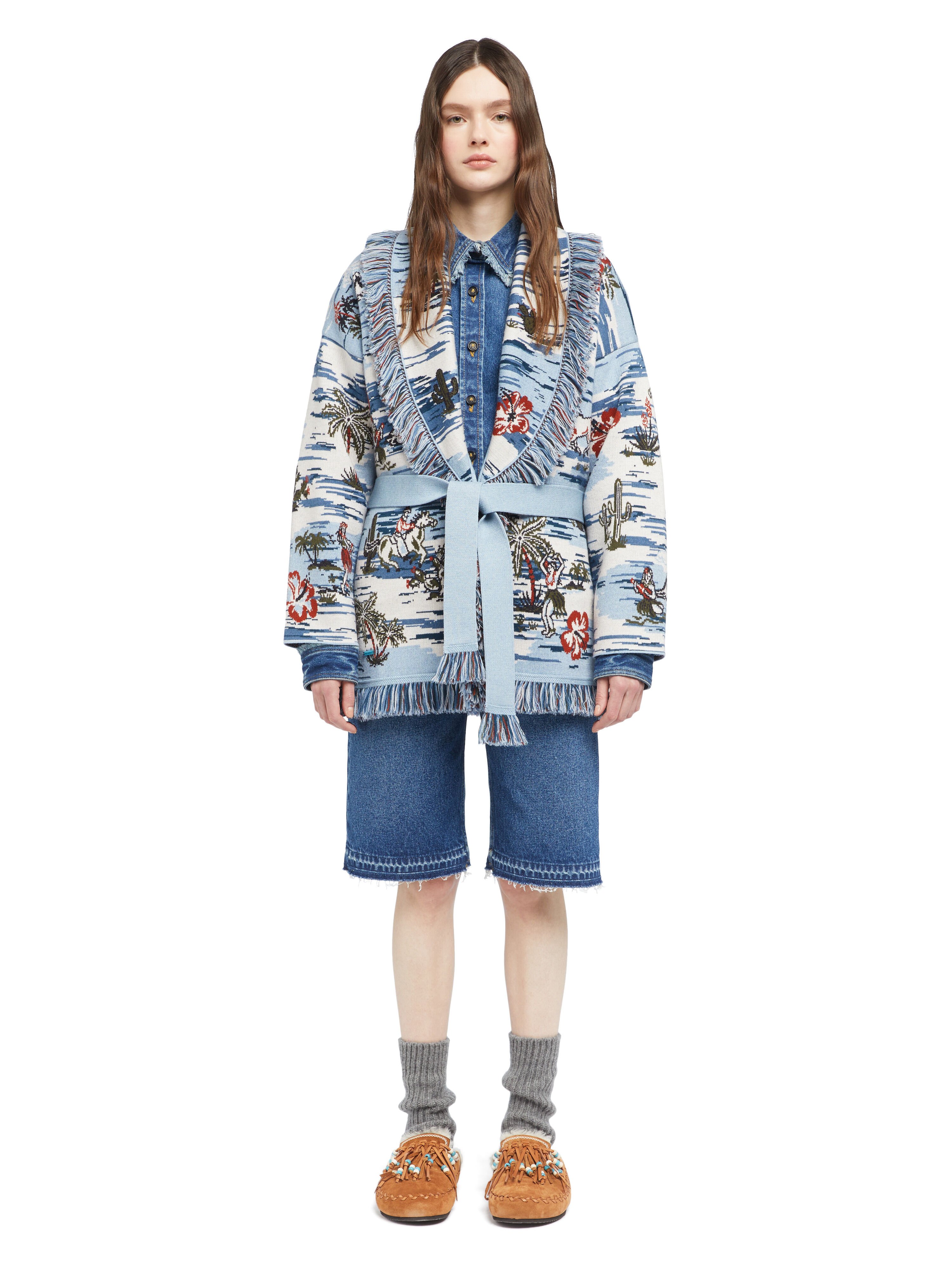 Alanui Tex-Hawaii Roundtrip Cardigan Bluebell-Multicolor LWHB064E25KNI00I