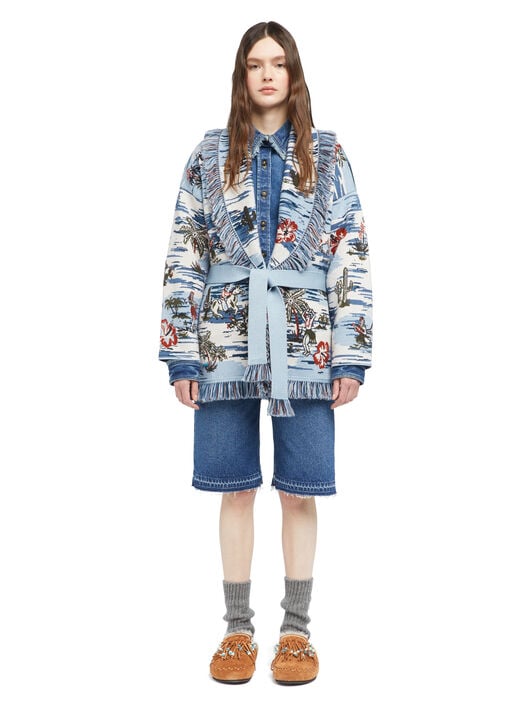 Alanui Tex-Hawaii Roundtrip Cardigan Bluebell-Multicolor LWHB064E25KNI00I Alanui Tex-Hawaii Roundtrip Cardigan Bluebell-Multicolor LWHB064E25KNI00I
