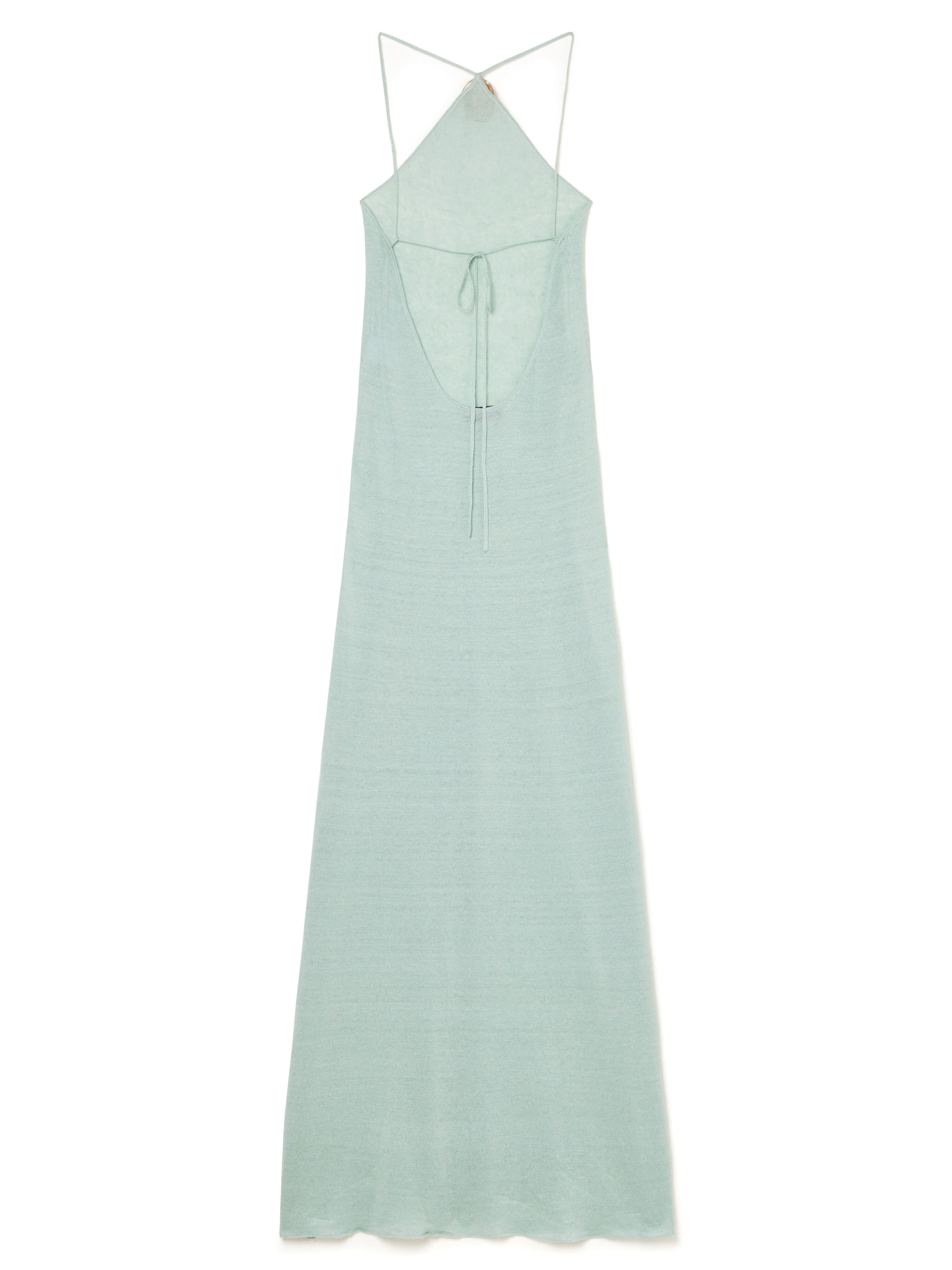 Alanui Mermaid Inside Halter Neck Dress Acquamarine LWHI062R26KNI001