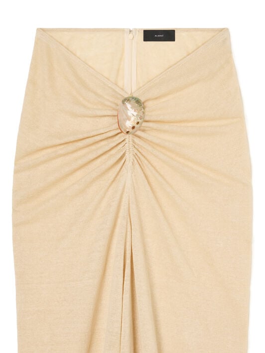 Alanui Mermaid Inside Skirt Sand LWHL032R26KNI001 Alanui Mermaid Inside Skirt Sand LWHL032R26KNI001