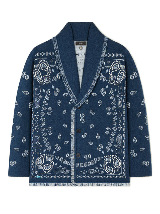 Alanui Bandana Jacquard Cardigan Midnight-Multicolor LMHB039E25KNI001