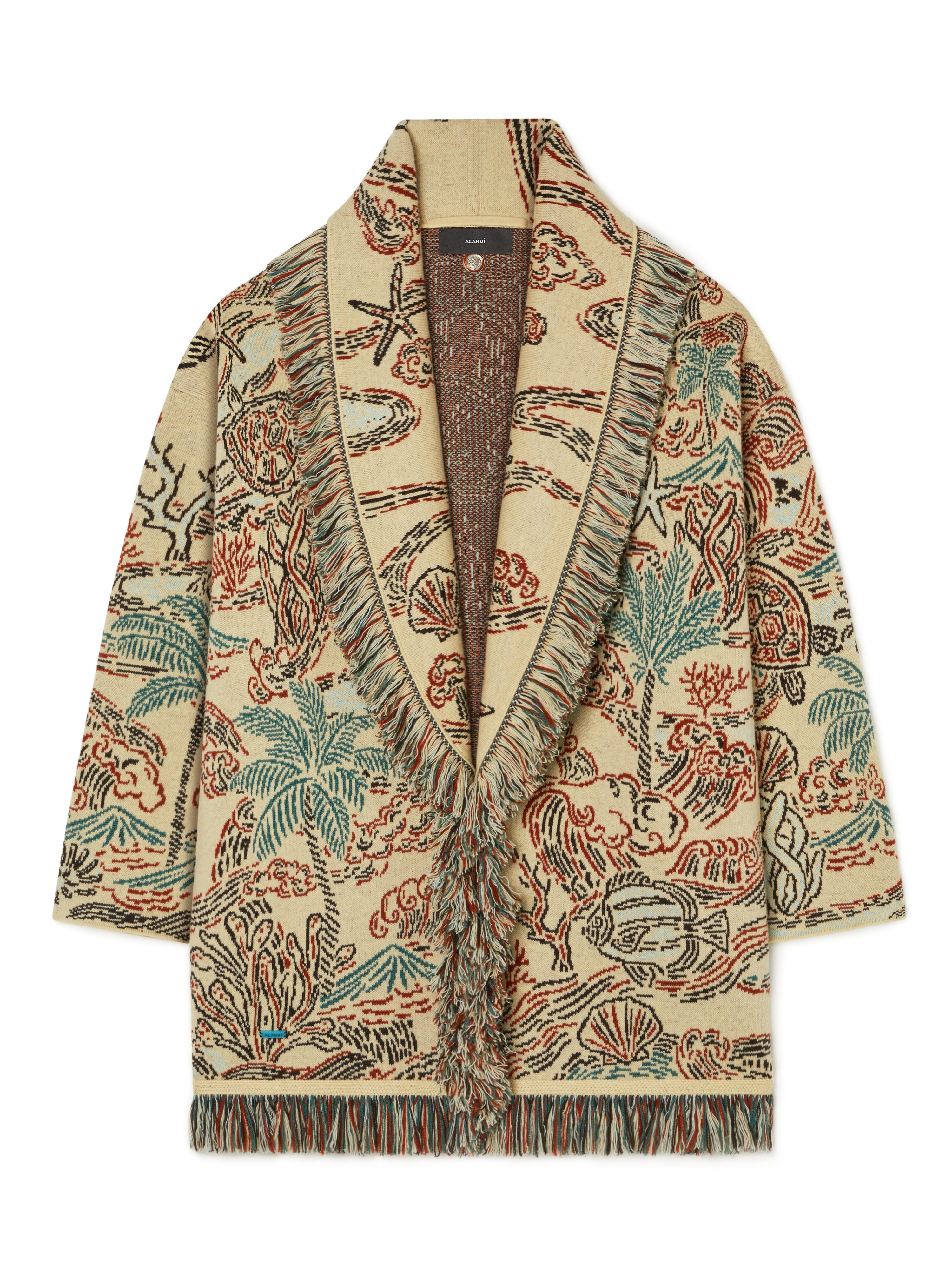 Alanui Sketched By The Sea Cardigan Sunlight-Multicolor LWHB064R26KNI019 Alanui Sketched By The Sea Cardigan Sunlight-Multicolor LWHB064R26KNI019