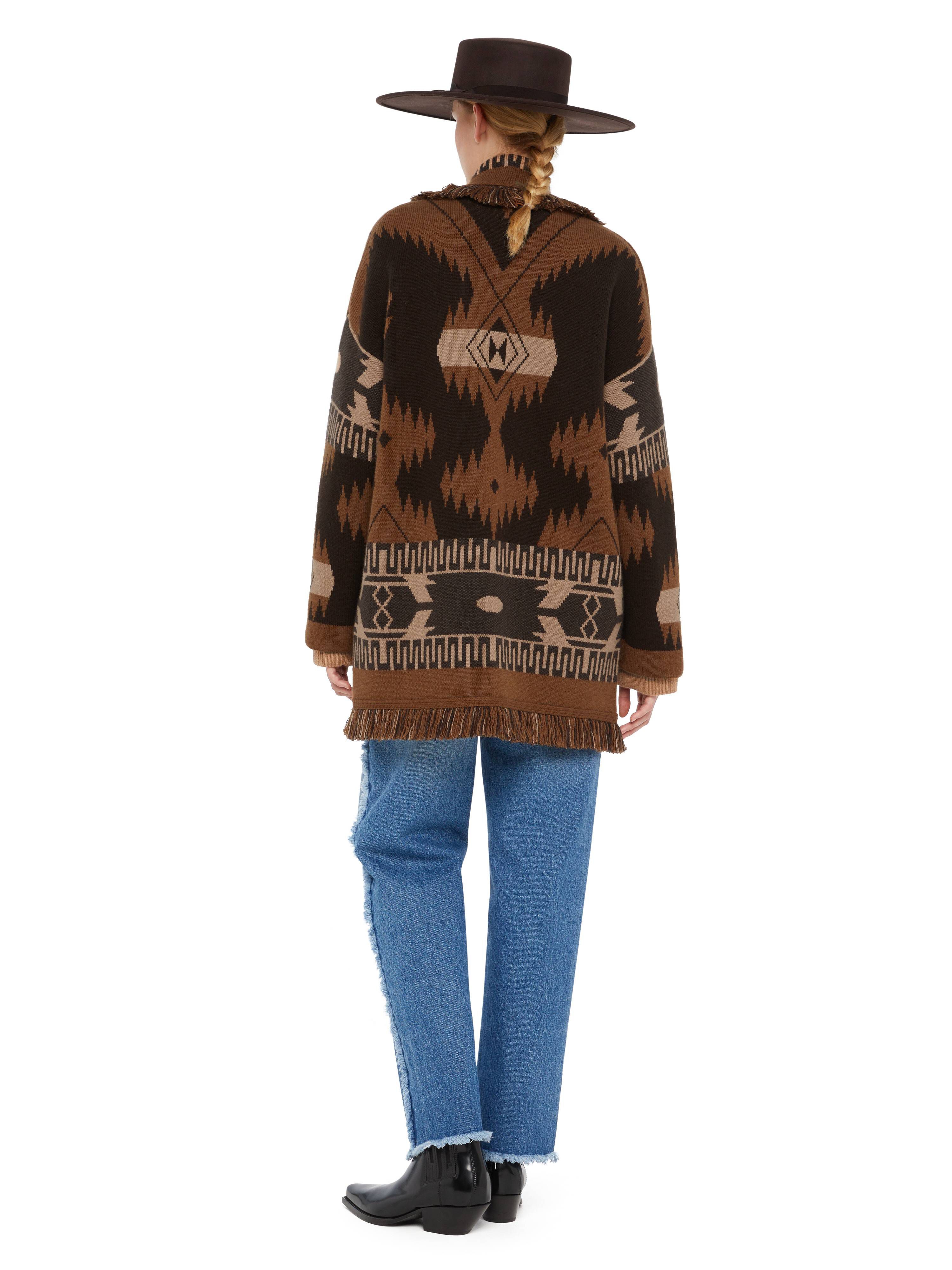 Alanui Icon Jacquard Cardigan Coffee-Dakar LWHB064E24KNI001