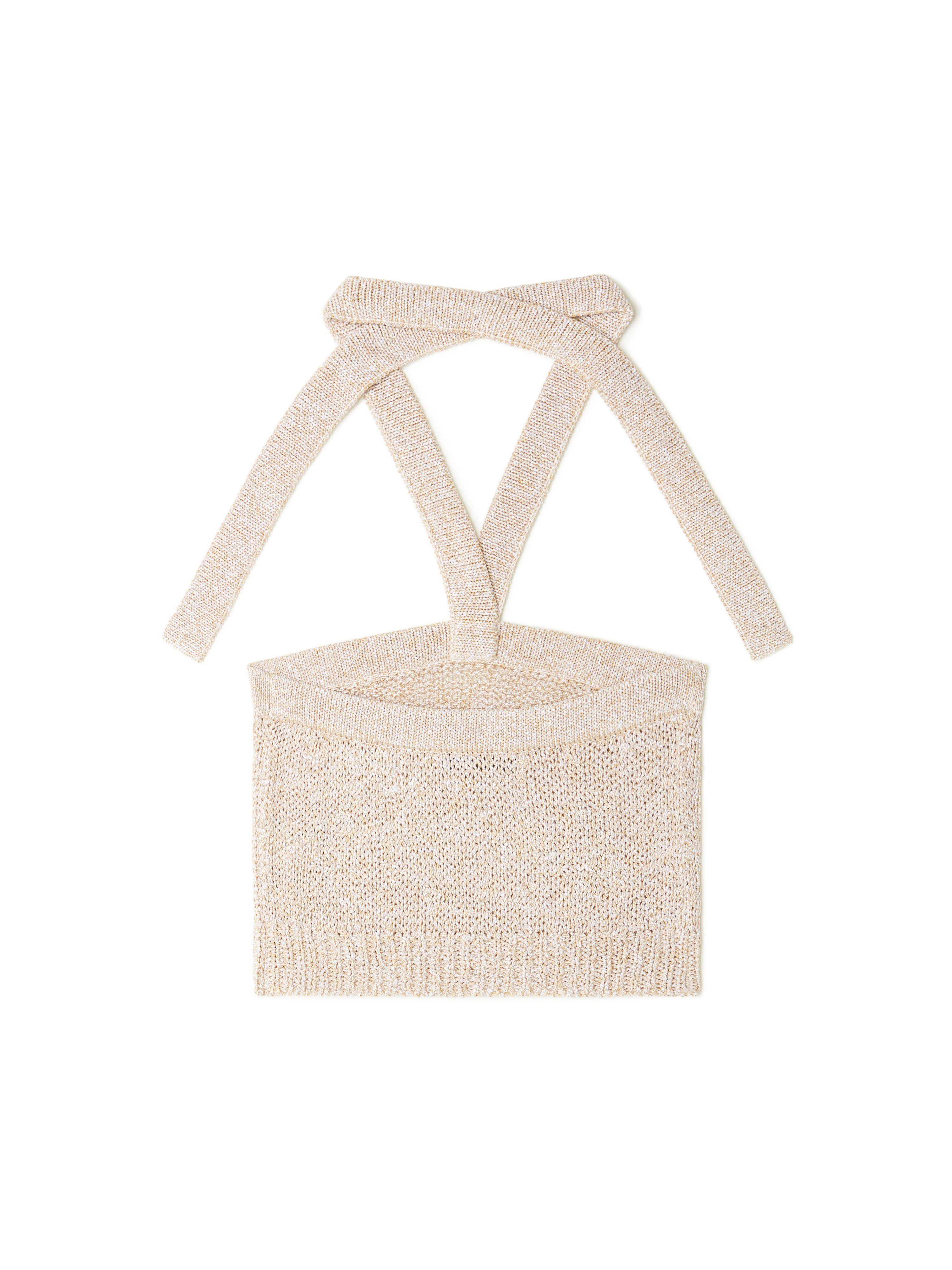 Alanui Shady Beach Top Almond LWHT00AR25KNI002