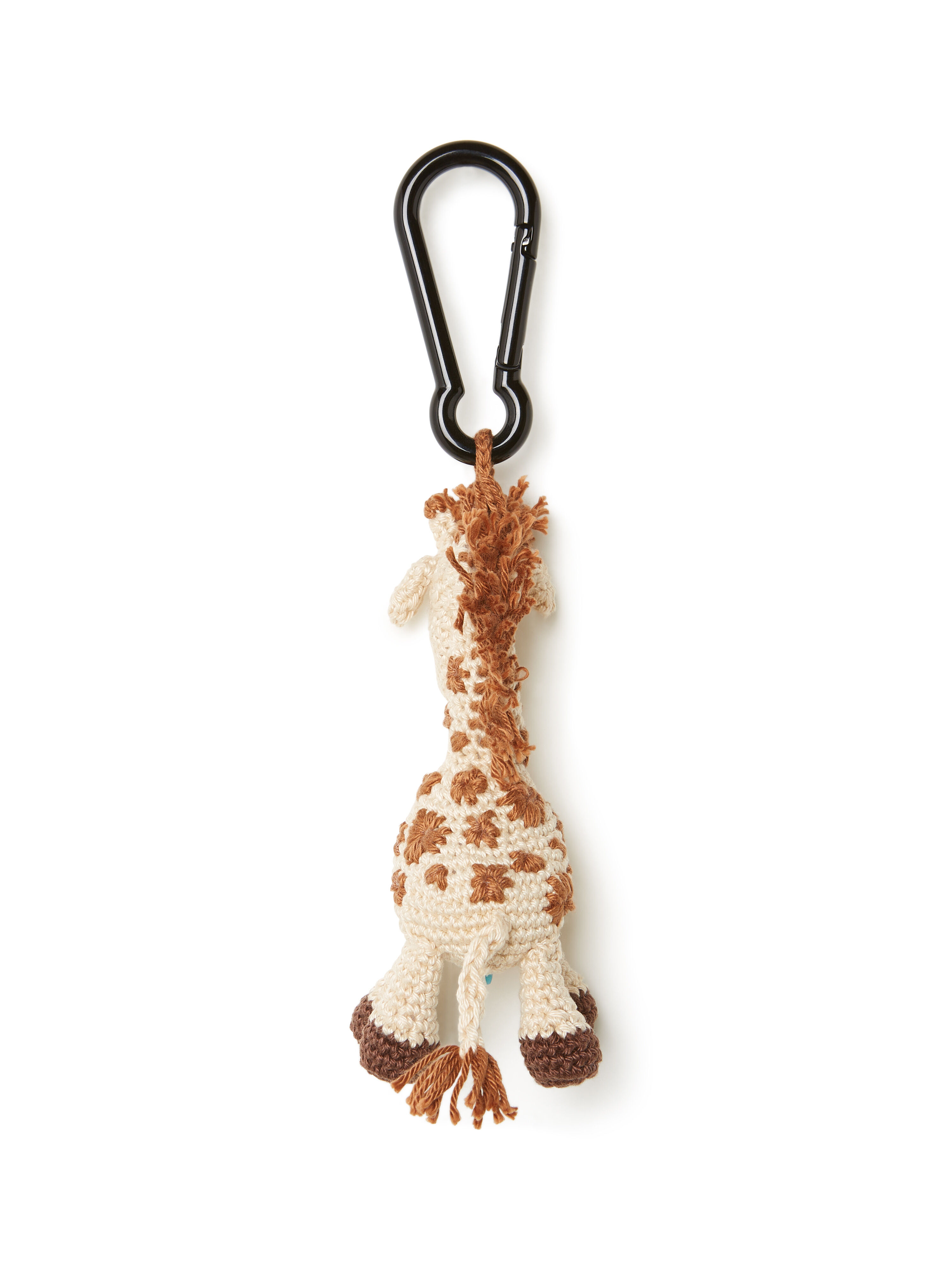 Alanui Handmade Giraffe Crochet Key Holder Pecan LWRE007R25KNI001