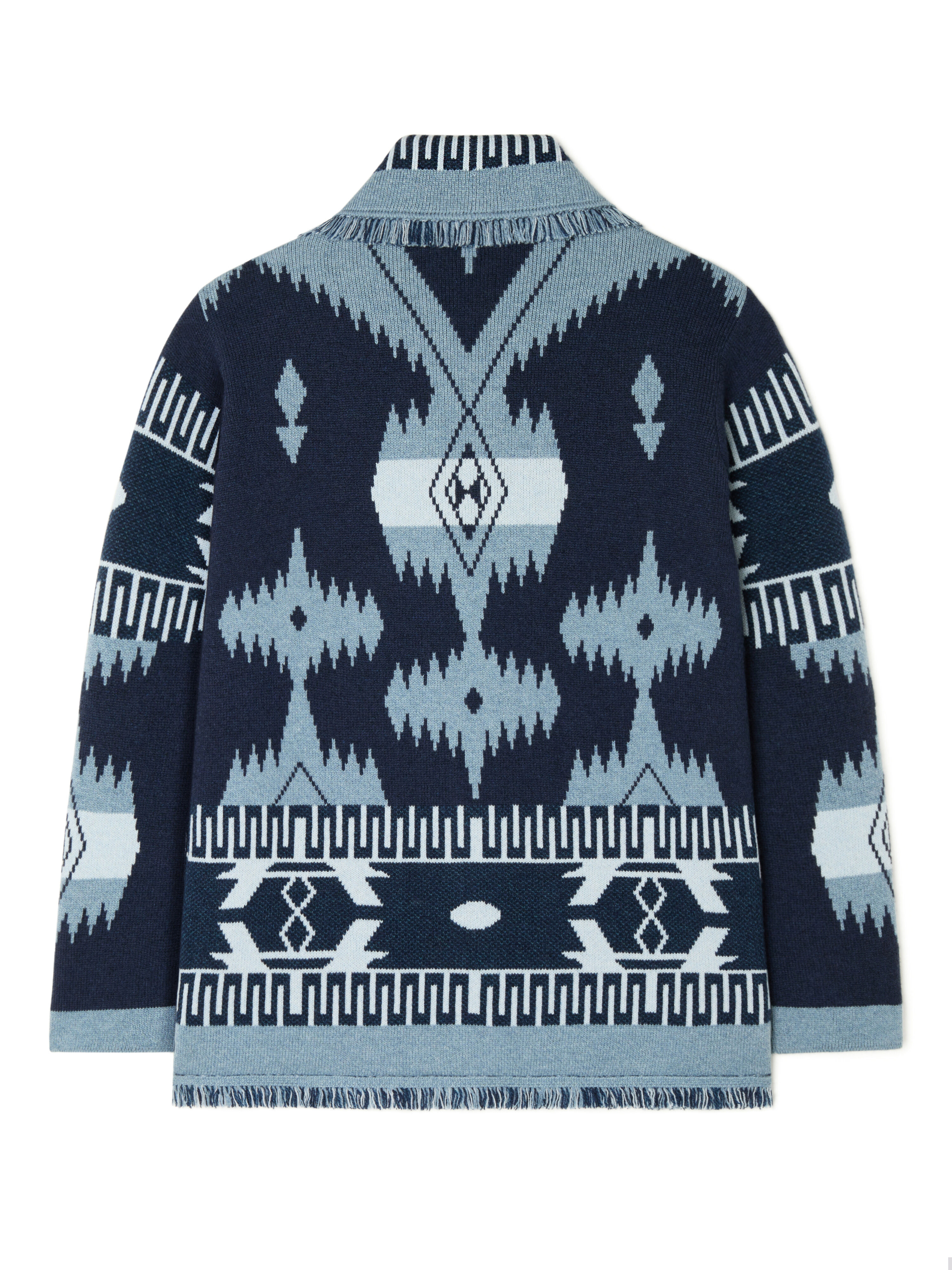 Alanui Icon Jacquard Cardigan Midnight-Denim LMHB038E25KNI001