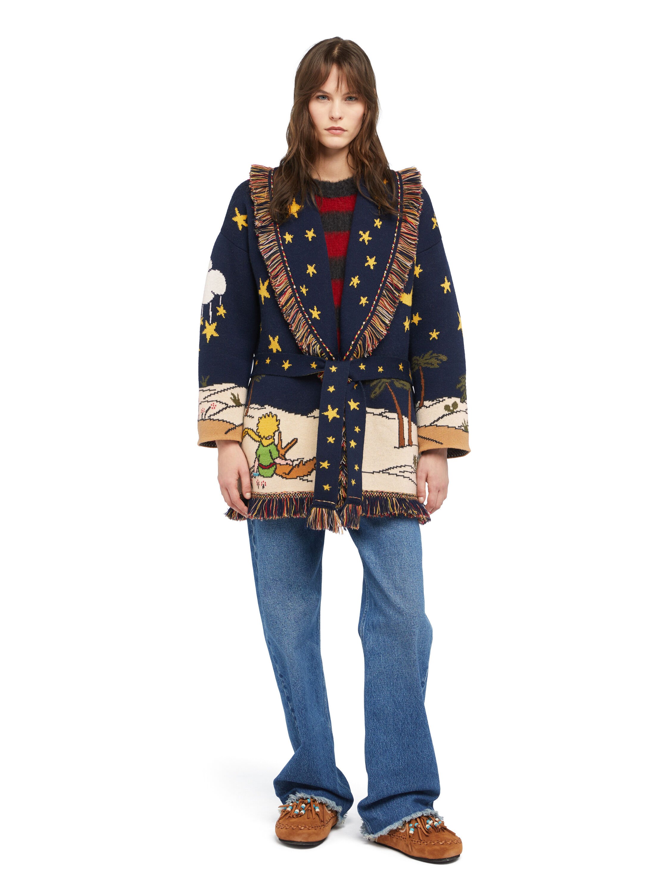 Alanui Collab The Little Prince Cardigan Midnight-Multicolor LWHB064E25KNI00J