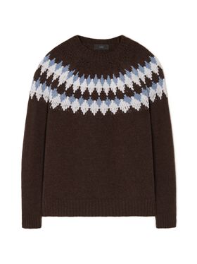 Alanui Sweet Winter Sweater Chalk-Sky Blue LMHU001R25KNI001
