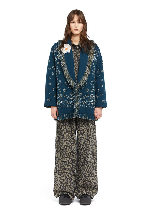 Alanui Bandana Jacquard Cardigan Arbour-Multicolor LWHB064E25KNI001