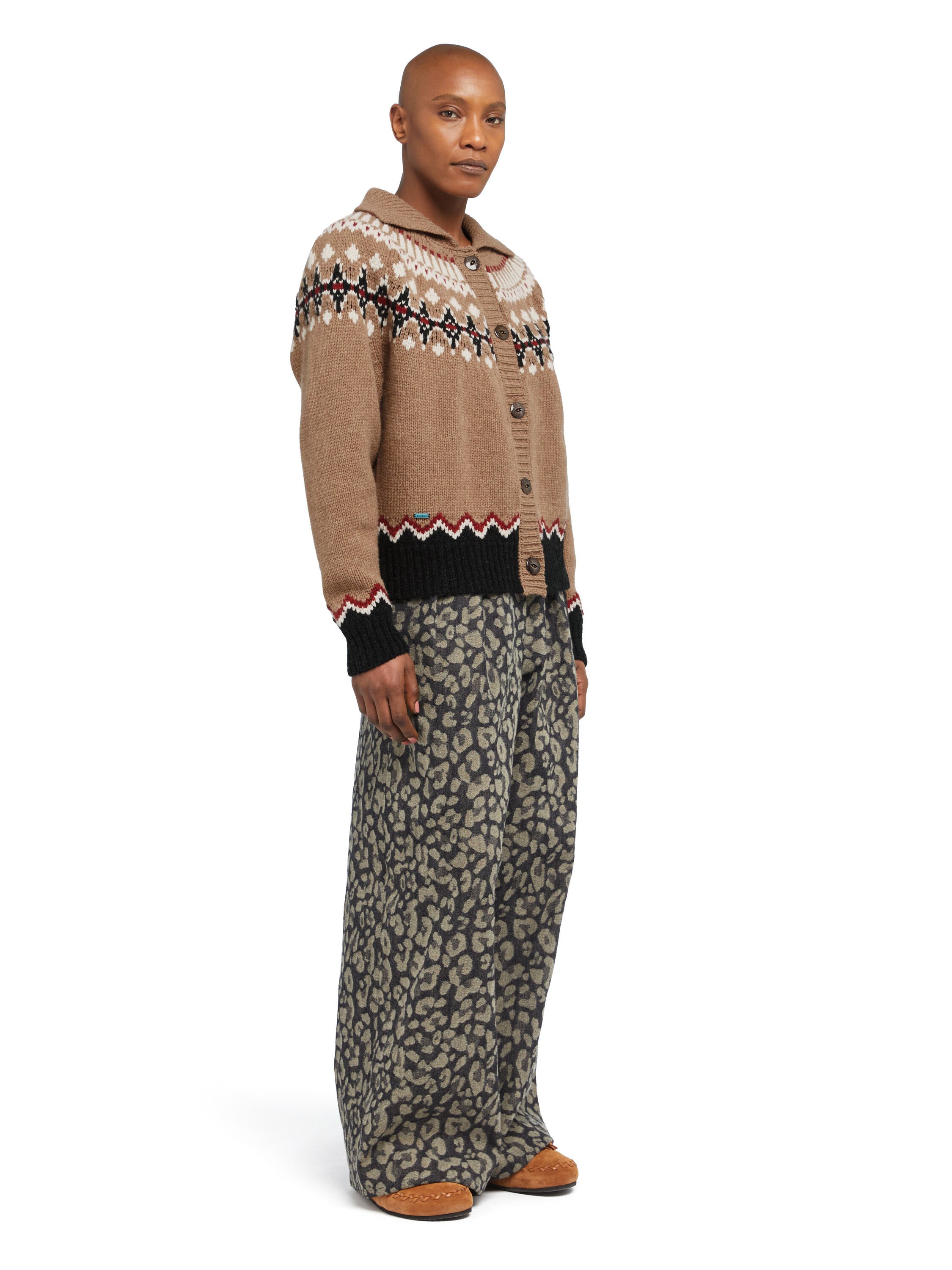 Alanui Sweet Winter Jacket Camel-Multicolor LWHQ01DE25KNI001
