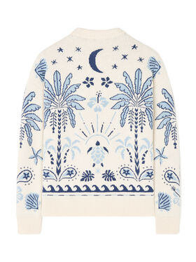 Alanui Echoes Of The Island Sweater Chalk-Light Blue