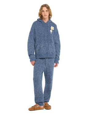 Alanui Written By The Ocean Hoodie Denim Blue LMHU003R26KNI001