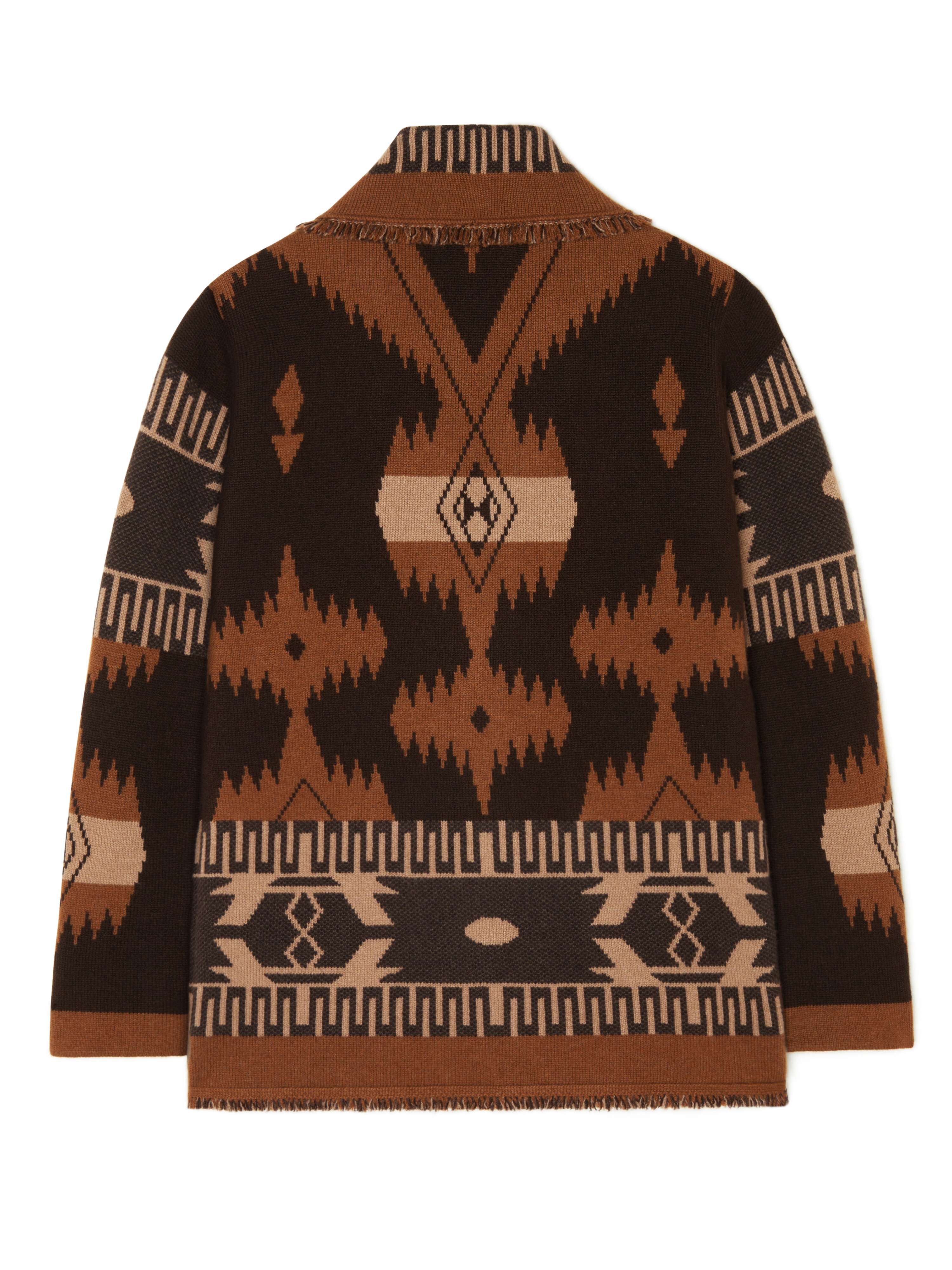 Alanui Icon Jacquard Cardigan Coffee-Dakar LMHB038E24KNI001