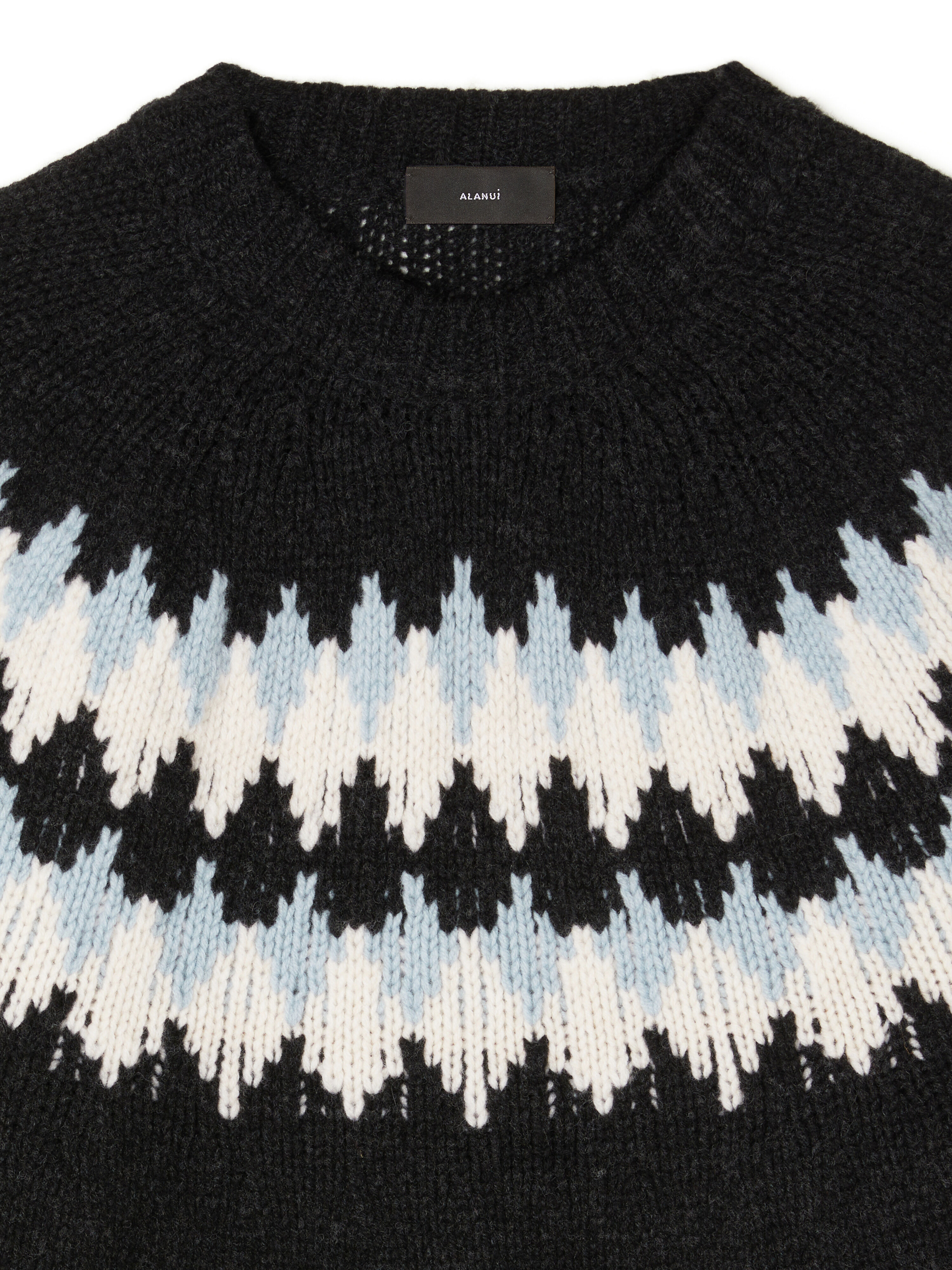 Alanui Sweet Winter Sweater Midnight-Chalk LMHE016E25KNI001