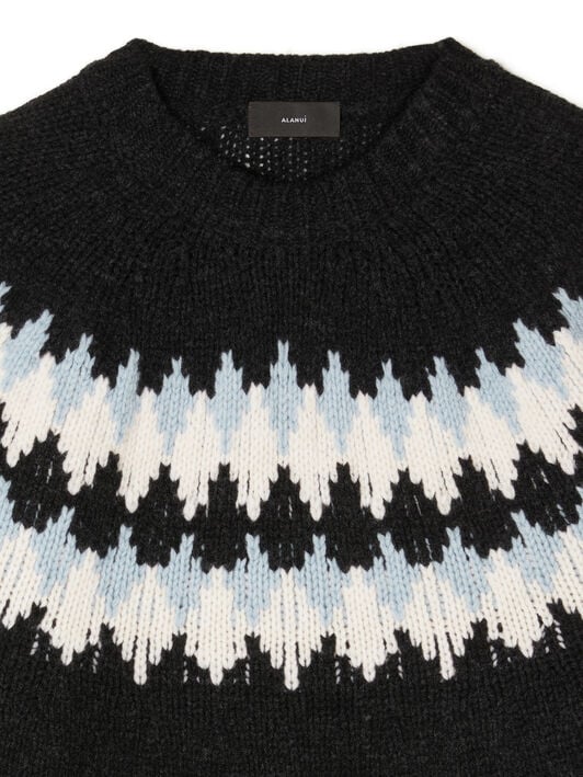 Alanui Sweet Winter Sweater Midnight-Chalk LMHE016E25KNI001 Alanui Sweet Winter Sweater Midnight-Chalk LMHE016E25KNI001