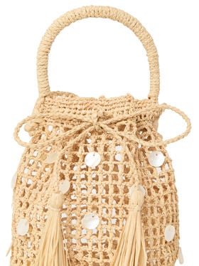 Alanui Precious Moments Raffia Satchel Bag Natural
