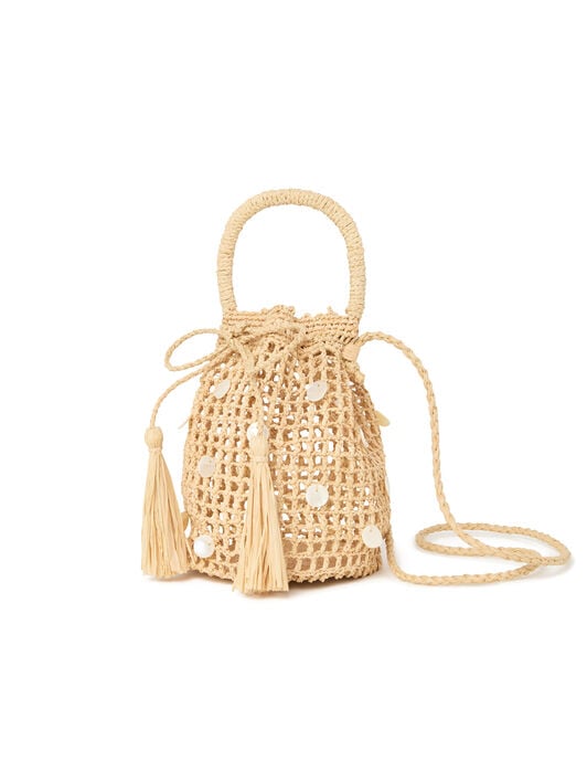 Alanui Precious Moments Raffia Satchel Bag Natural LWMY006R26MAT001