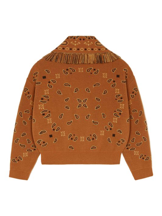 Alanui Bandana Jacquard Cardi-Bomber Tamarind-Multicolor LWHB026E24KNI001