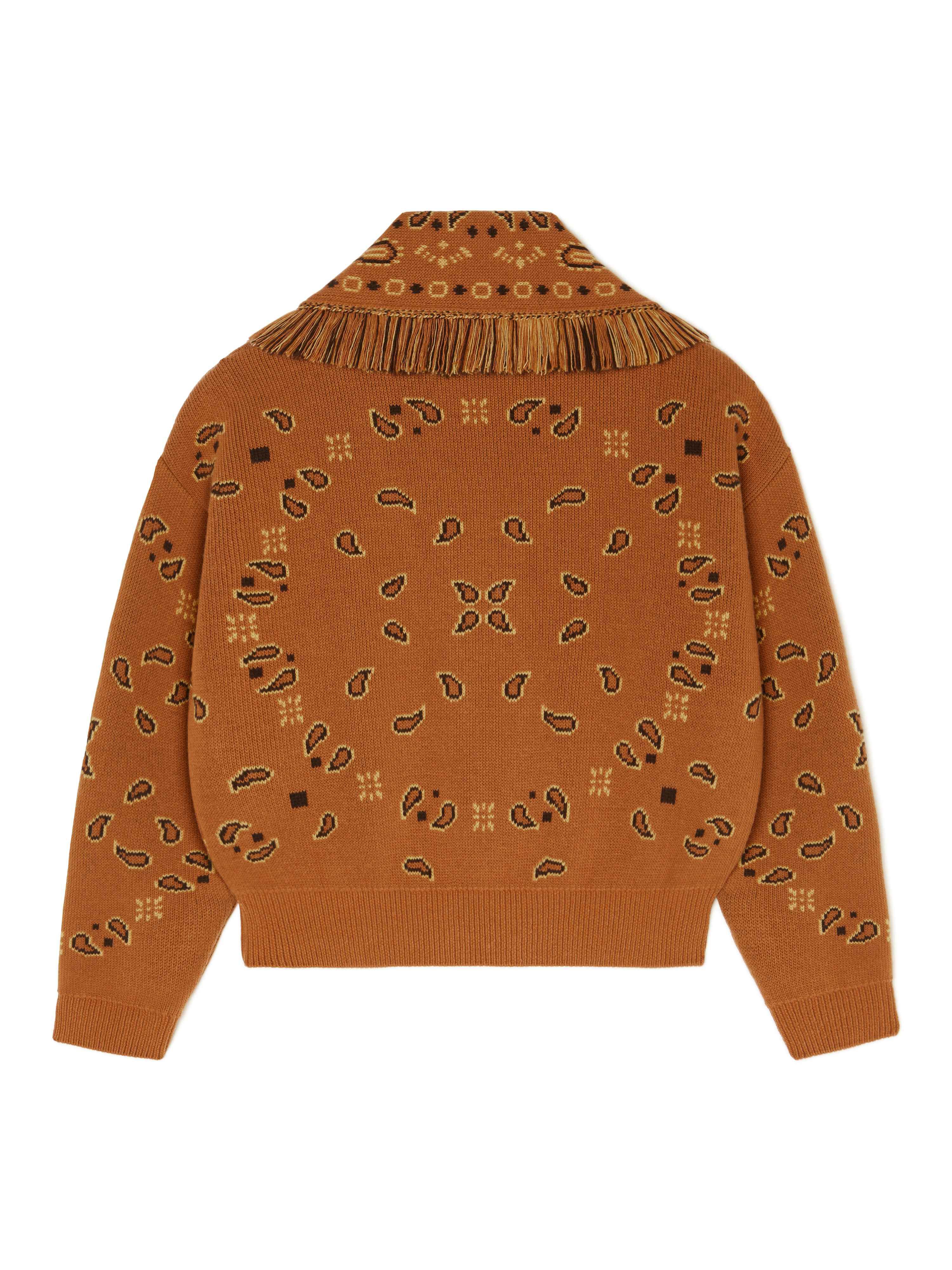 Alanui Bandana Jacquard Cardi-Bomber Tamarind-Multicolor LWHB026E24KNI001