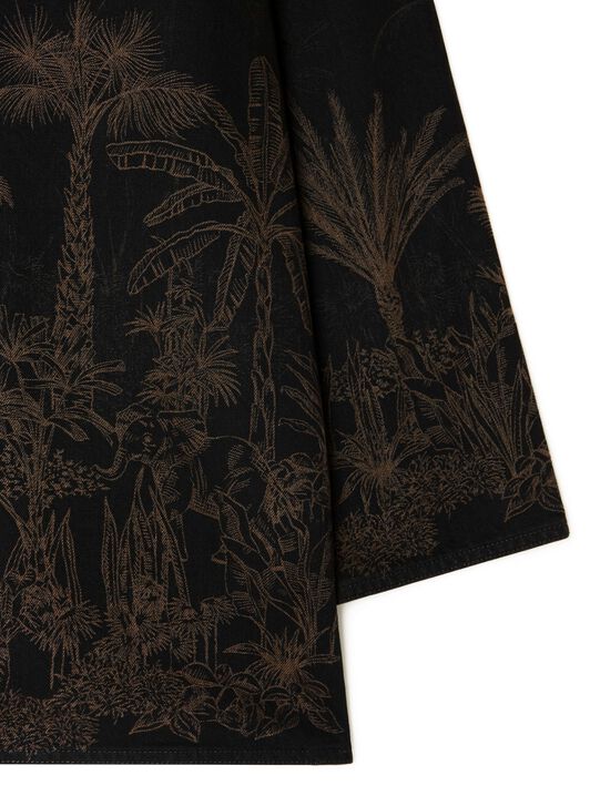 Alanui Jungle Toile De Jouy Denim Chemisier Black-Almond LWYM007R25DEN001