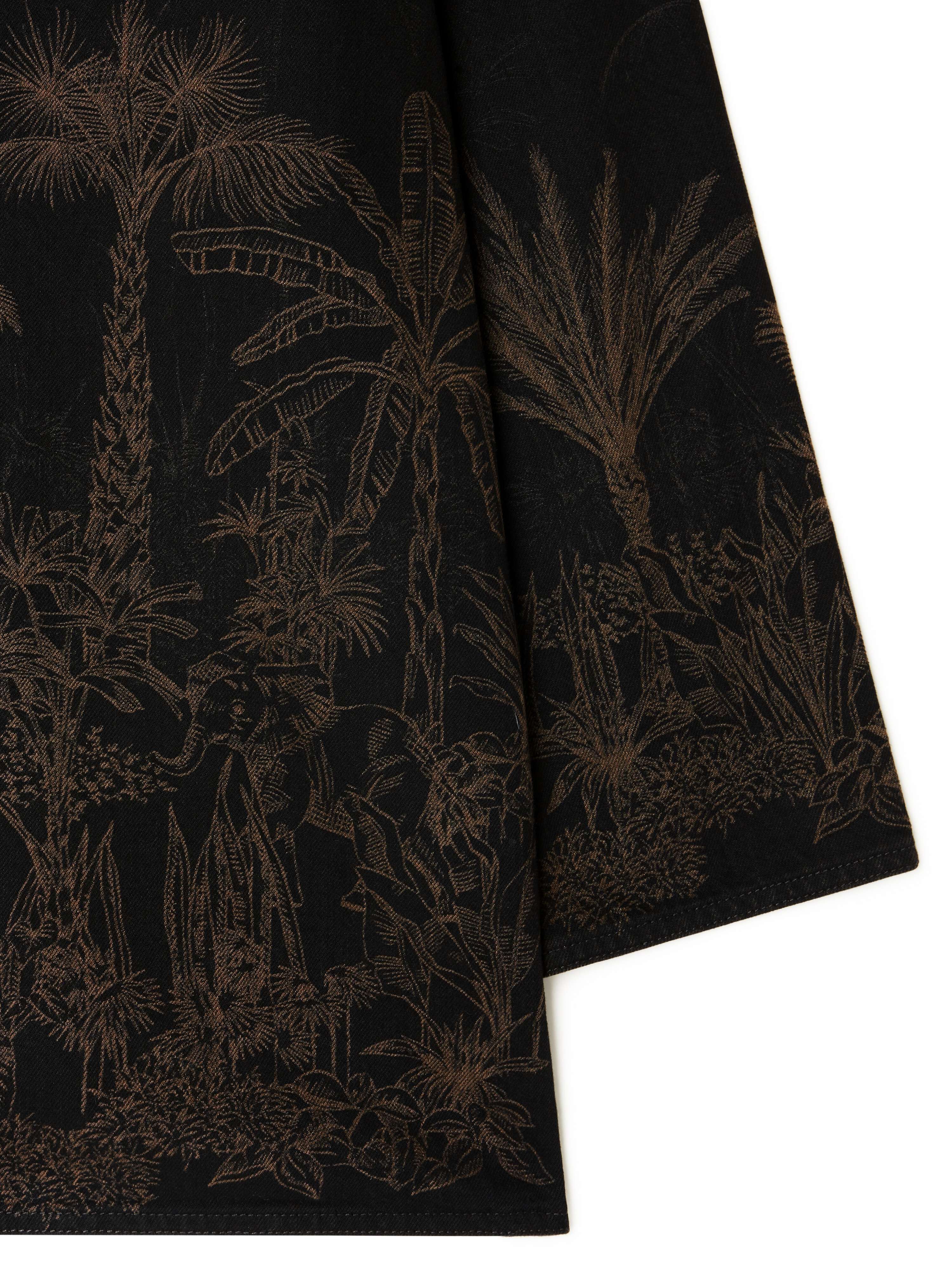 Alanui Jungle Toile De Jouy Denim Chemisier Black-Almond LWYM007R25DEN001