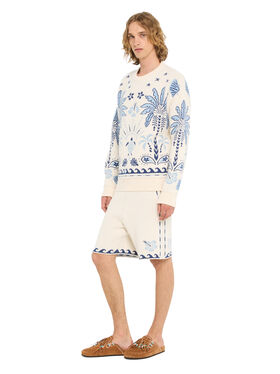 Alanui Echoes Of The Island Sweater Chalk-Light Blue
