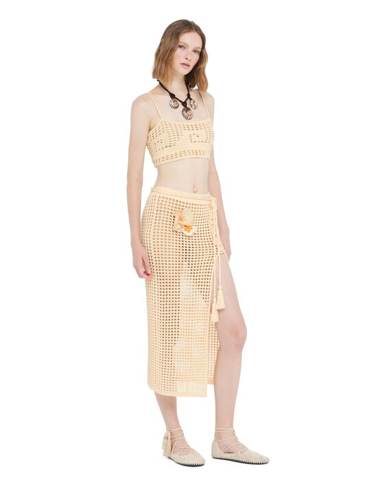 Alanui Where The Waves Begins Top Sand LWHT014R26KNI001 Alanui Where The Waves Begins Top Sand LWHT014R26KNI001