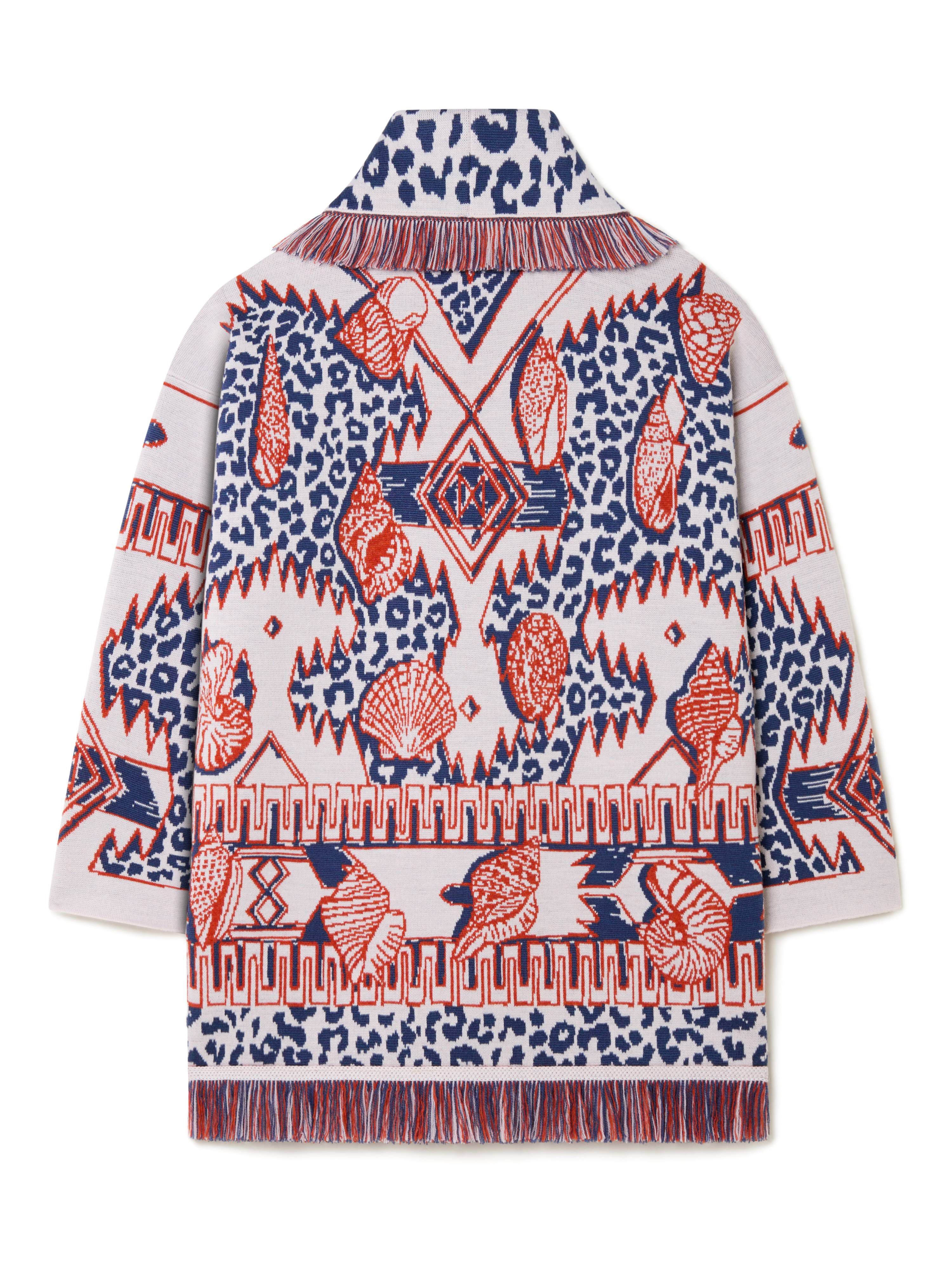 Alanui Wilderness Fusion Cardigan Indigo-Furnace LWHB064R25KNI00F