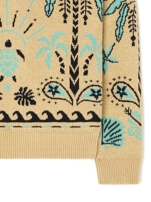 Alanui Echoes Of The Island Sweater Sand-Parrot LMHE033R26KNI002 Alanui Echoes Of The Island Sweater Sand-Parrot LMHE033R26KNI002