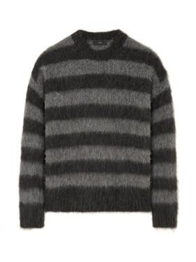 Alanui Grunge Stripes Sweater Charcoal-Ardesia LMHE033E25KNI006