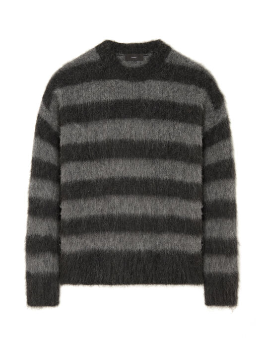 Alanui Grunge Stripes Sweater Charcoal-Ardesia LMHE033E25KNI006