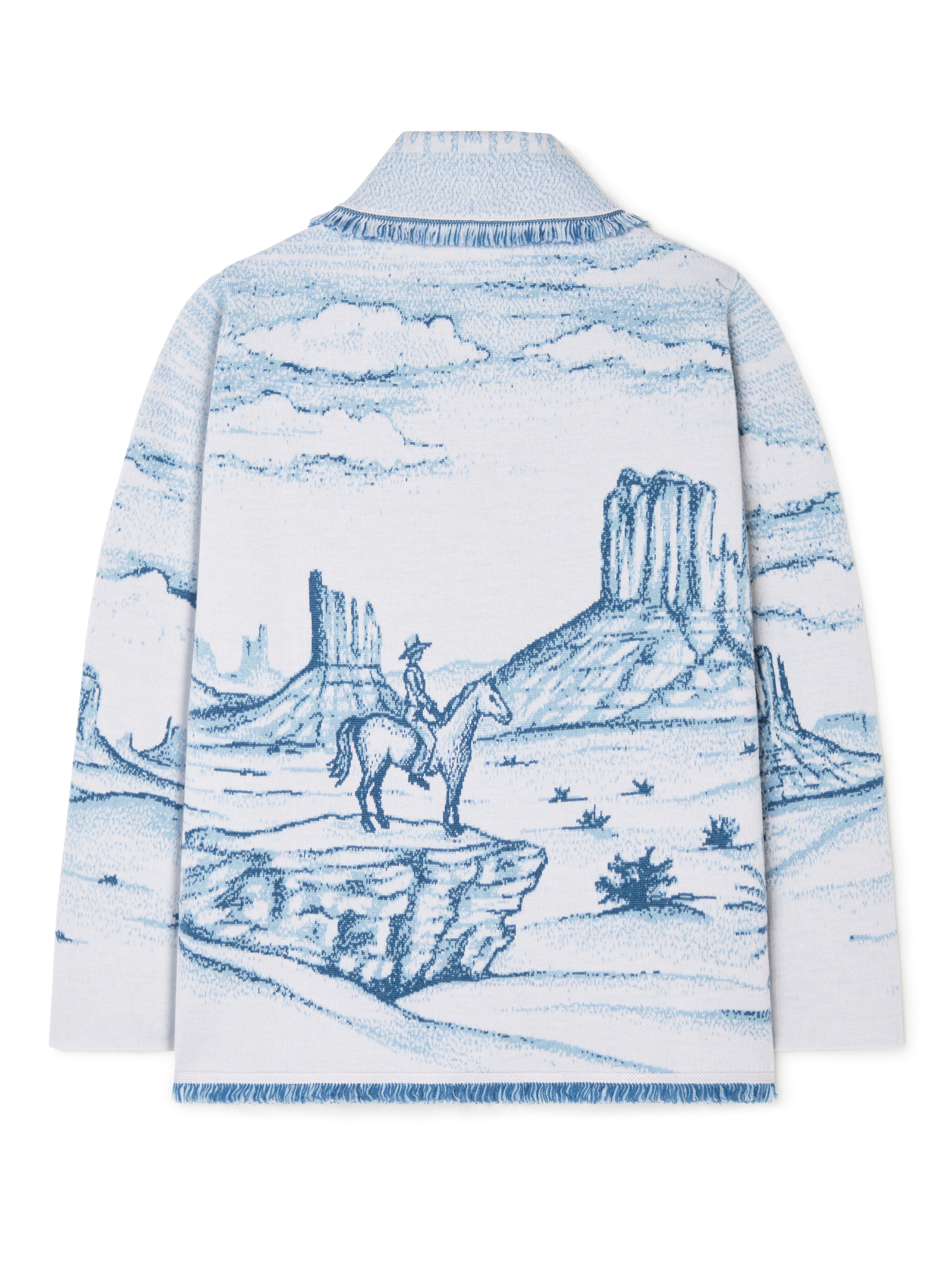 Alanui Silent Rider Cardigan Chalk-Bluebell LMHB038E25KNI002