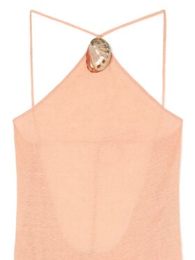 Alanui Mermaid Inside Halter Neck Dress Calendula