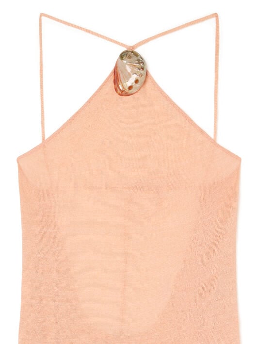 Alanui Mermaid Inside Halter Neck Dress Calendula LWHI062R26KNI001 Alanui Mermaid Inside Halter Neck Dress Calendula LWHI062R26KNI001