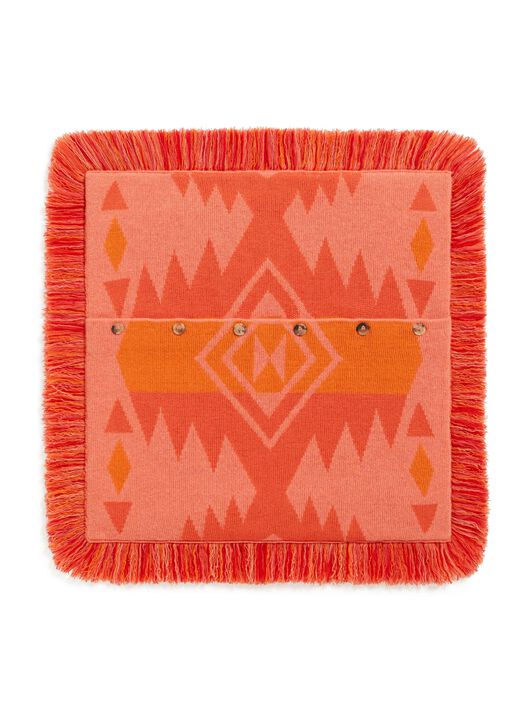 Alanui Icon Jacquard Pillow Papaya-Sunset Orange LWZH001R24KNI001
