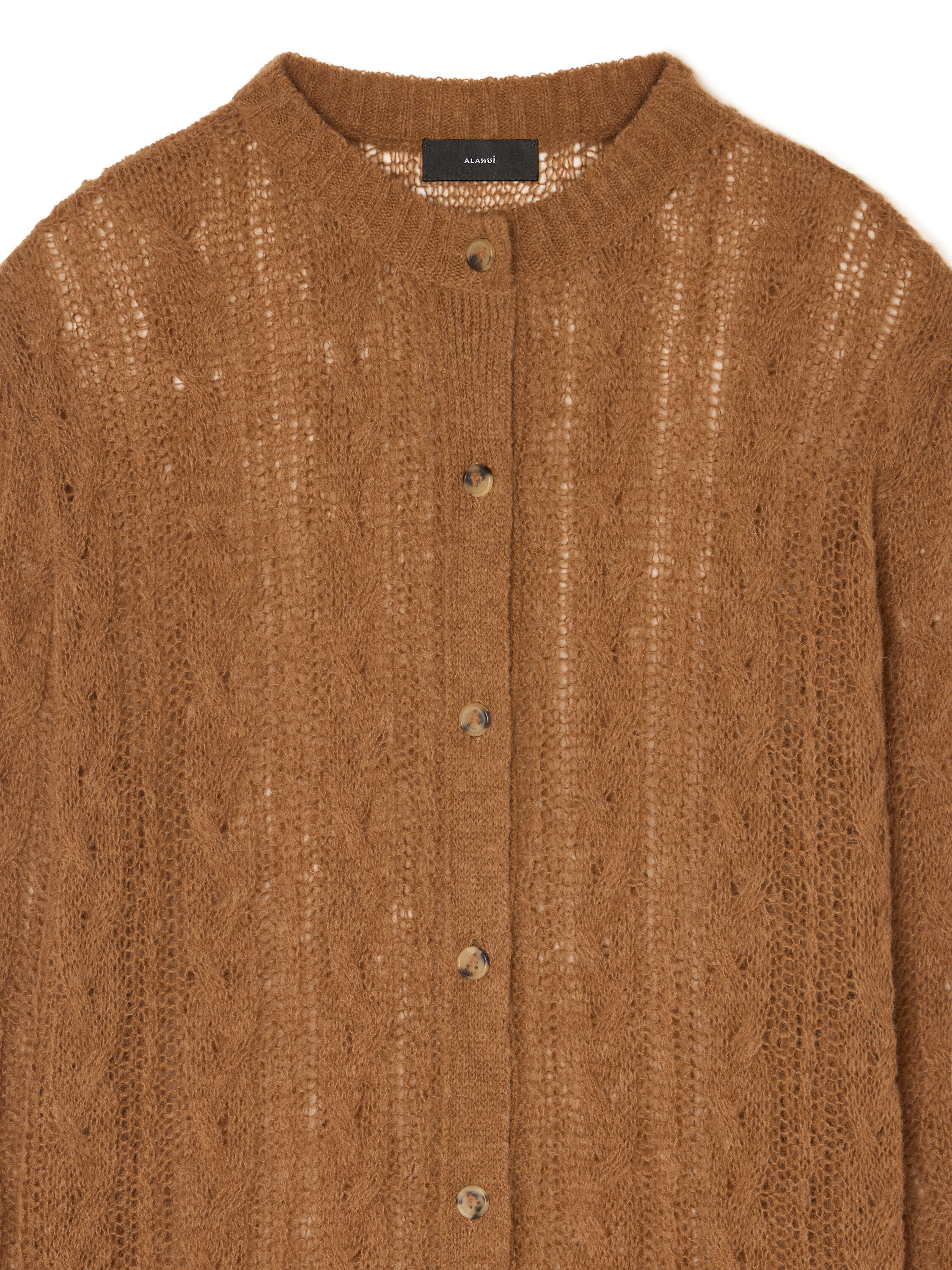 Alanui Desert Drift Cardigan Camel LWHB085E25KNI001